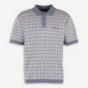 Kickers Multicolour Tile Pattern Knitted Polo Shirt