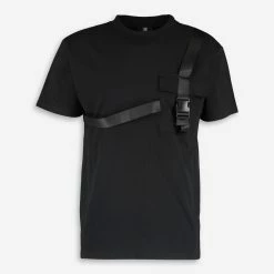 The Ragged Priest Black Buckle Strap T Shirt