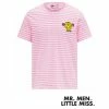 Red Nose Day Adult Little Miss Sunshine Pink Stripe T-Shirt